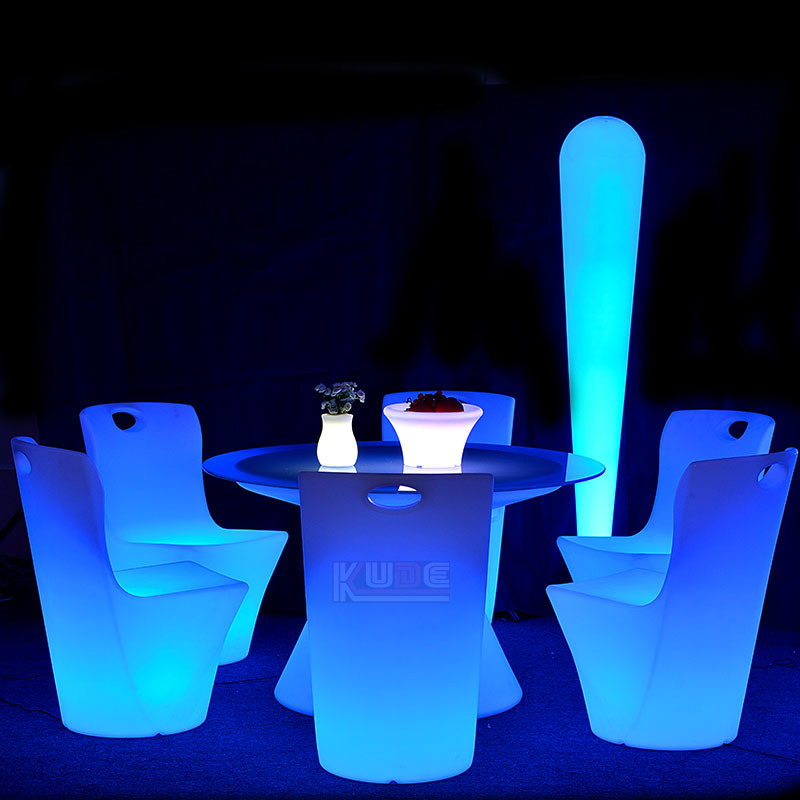 Multi Color Changing Plastic LED Wedding Table for Events Wedding Furnitures