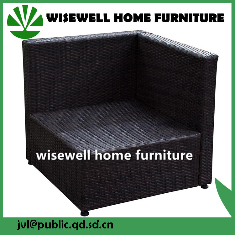 Outdoor Sectional Furniture PE Wicker Rattan Single Sofa (WXH-036)