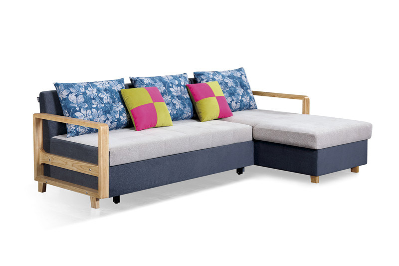 Modern Corner Fabric Sofa Bed