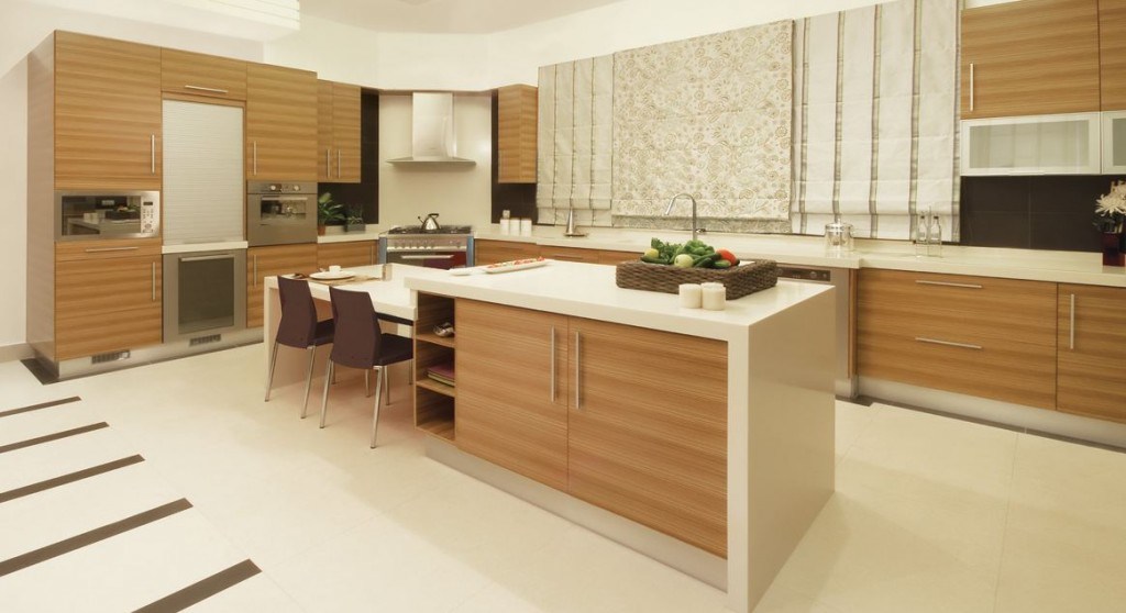 Europe Tranditional Teak Wood Kitchen Cabinet (PR-K2067)
