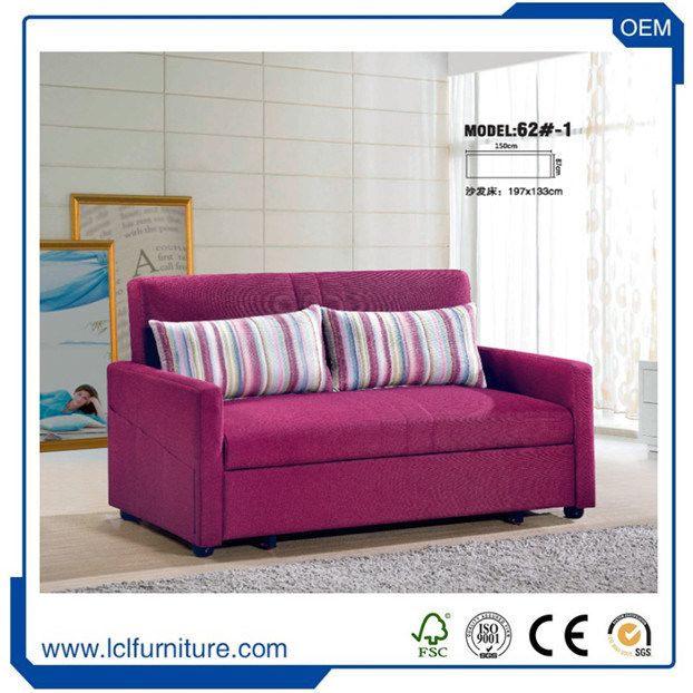 Home Furniture Three Seats Sofa One Piece MOQ Tufting Fabric Upholstery Sleeping Sofa Bed
