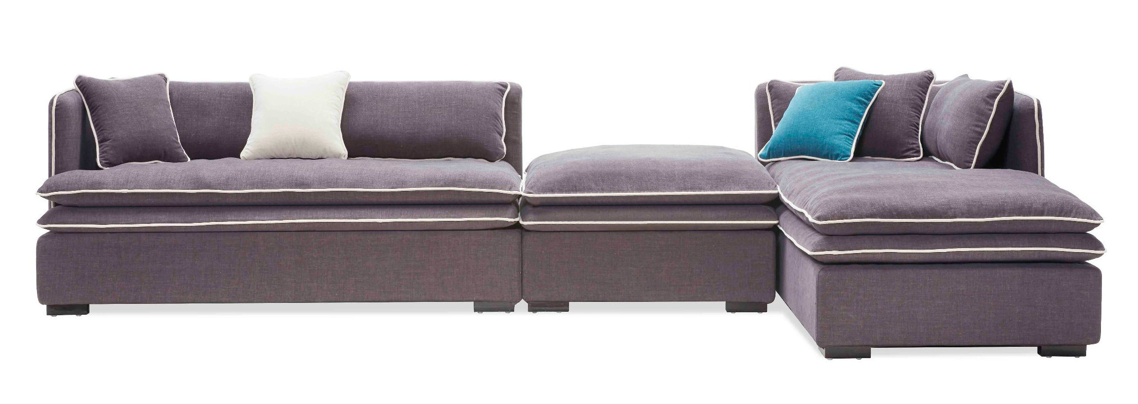 Fabric Modern Leisure Corner Sofa