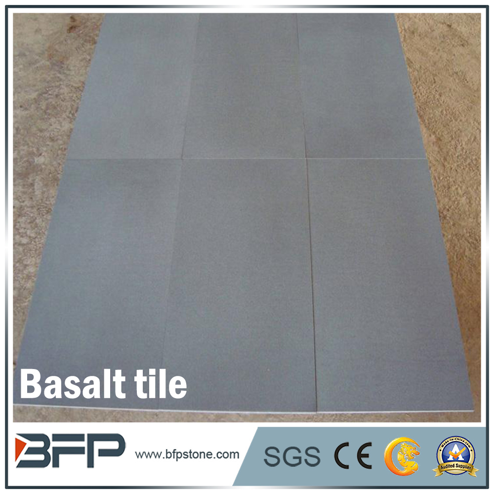 Hainan Black Natural Basalt Stone Floor Tiles for Kitchen Decoration