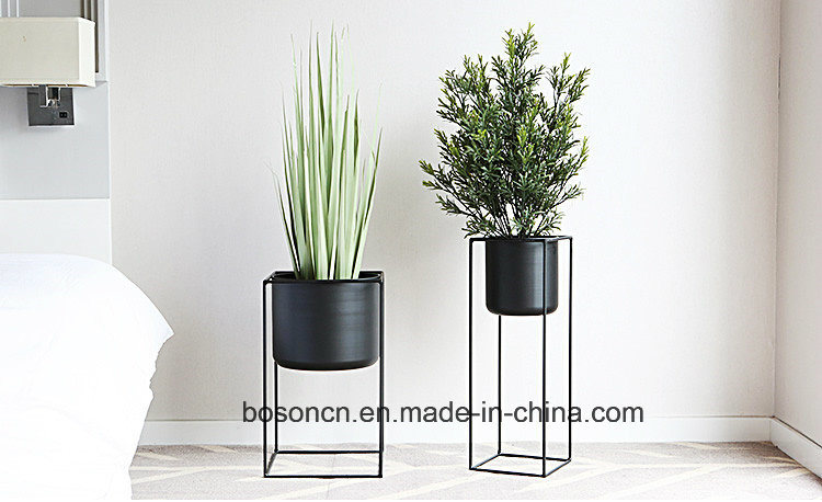 Plant Stand Flower Garden Pot Display Metal Shelf Planter Decor Table