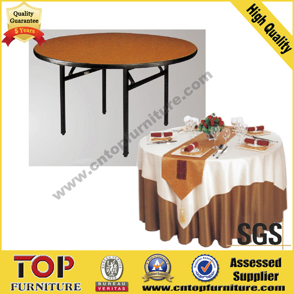 Round Dining Plywood Folding Banquet Table