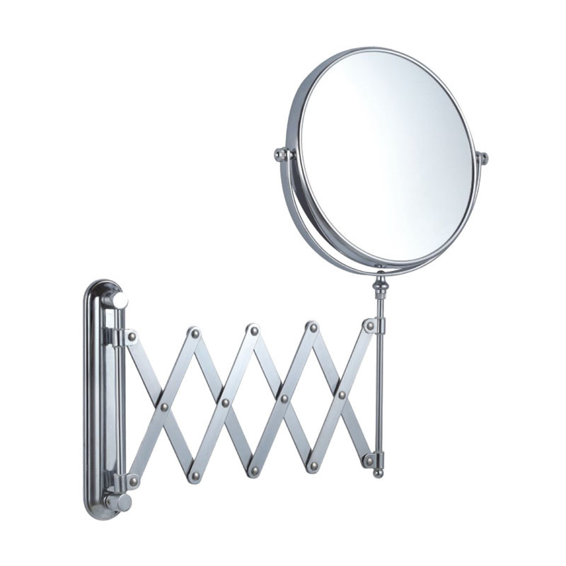 Bathroom Wall-Mounted Makeup Scissor Arm 3X Magnifying Mirror (MO-8C-W)
