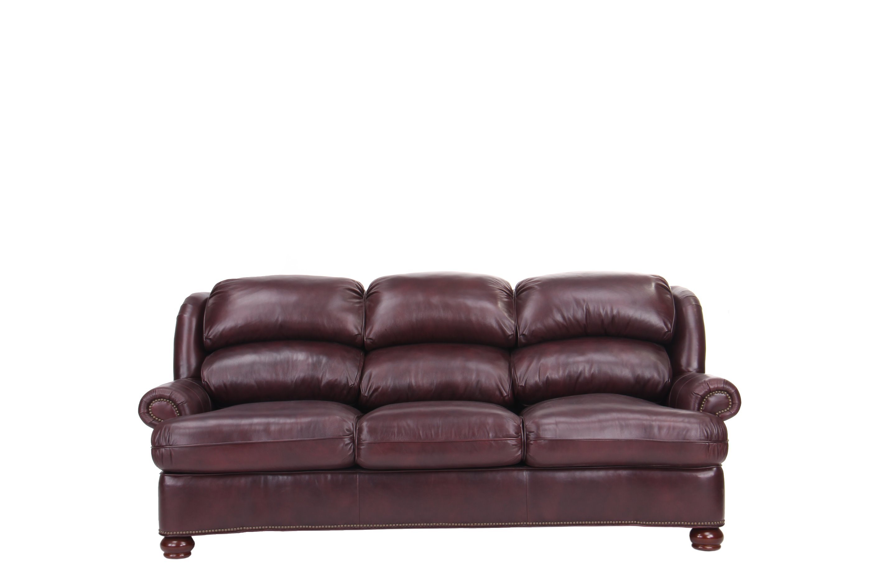 Comfortable Stationary Leather Sofa Setamerican Designed for Living Room