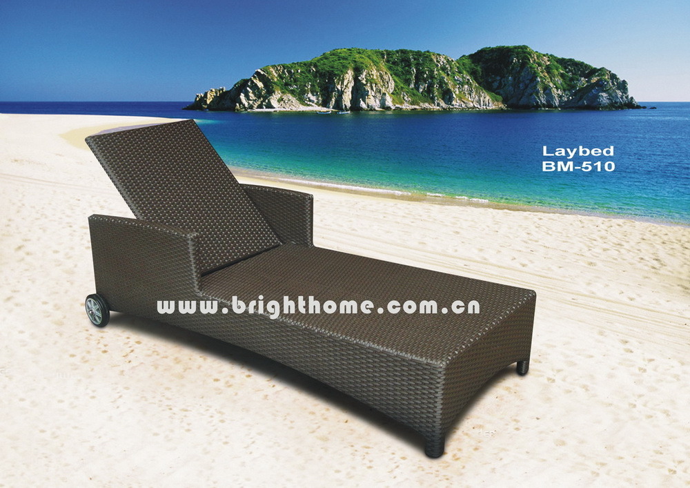 Wicker Day Bed for Outdoor Furniture/Holidy Beach Bed (BM-510)