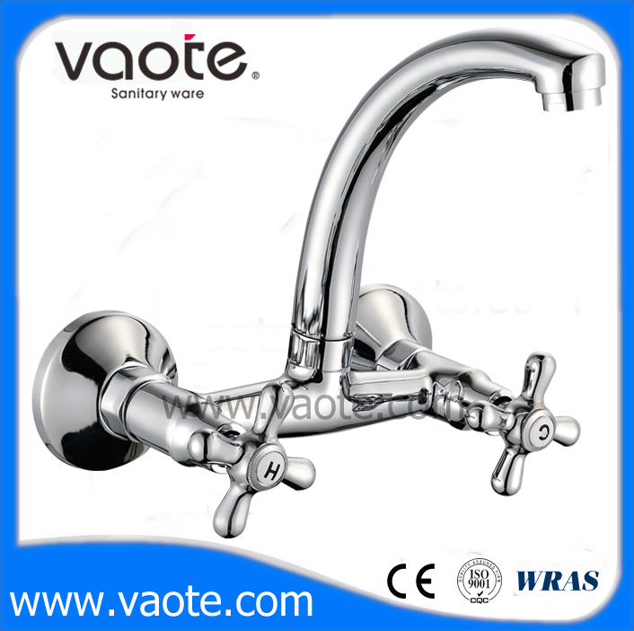 Double Handle Wall Mounted Faucet (VT61002)