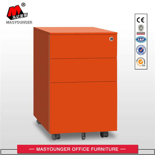 Manufacture of Office Use Metal Movable Cabinet with 3 Drawer