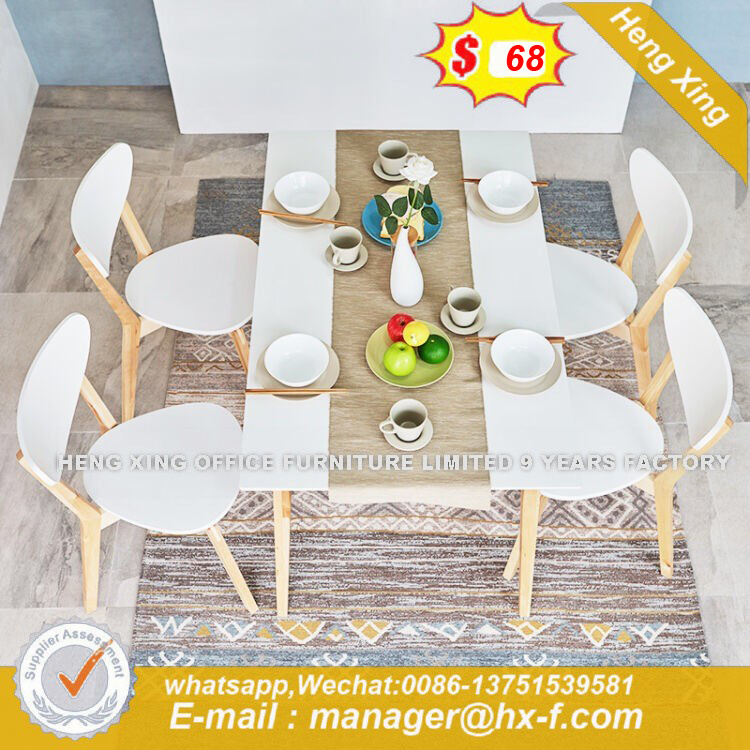 Modern Marble Home Furniture Marble Retro Industrial Dining Table (HX-8DN024)