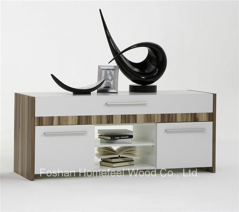 Wooden White Elegant Designs TV Cabinet (HF-EY08021)