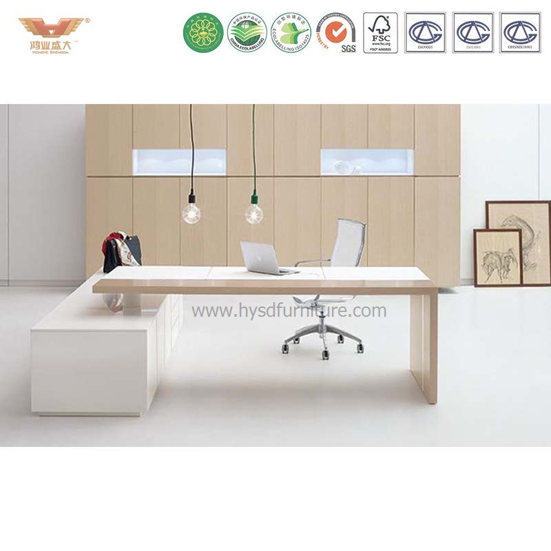 Modern Executive Desk Modular Office Furniture L Shape Office Desk with Side Table