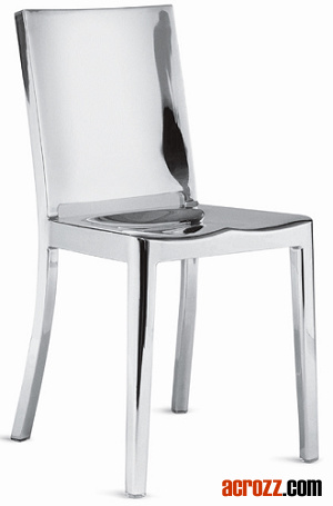 Restaurant Dining Patio Furniture Steel Metal Hudson Navy Chair