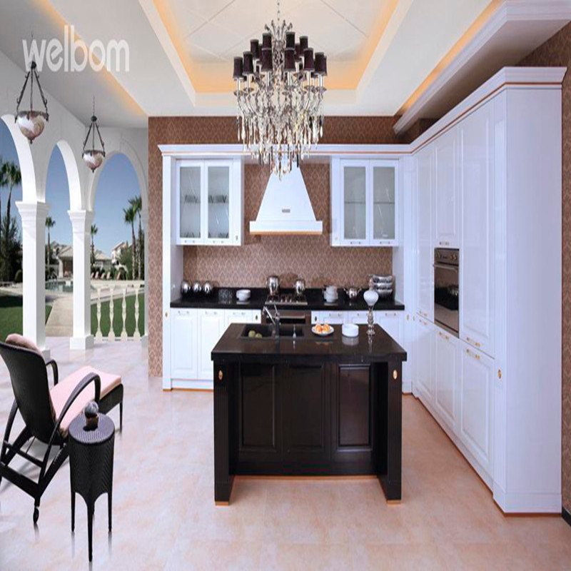 2016 Welbom White High Gloss Best Selling Lacquer Kitchen Cabinet