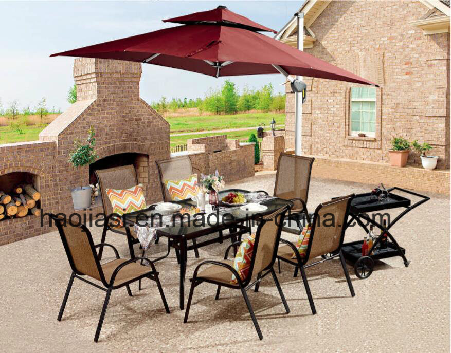 Outdoor /Rattan / Garden / Patio / Hotel Furniture Texilene Cloth Chair& Table Set (HS 2010C &HS715096ADT)