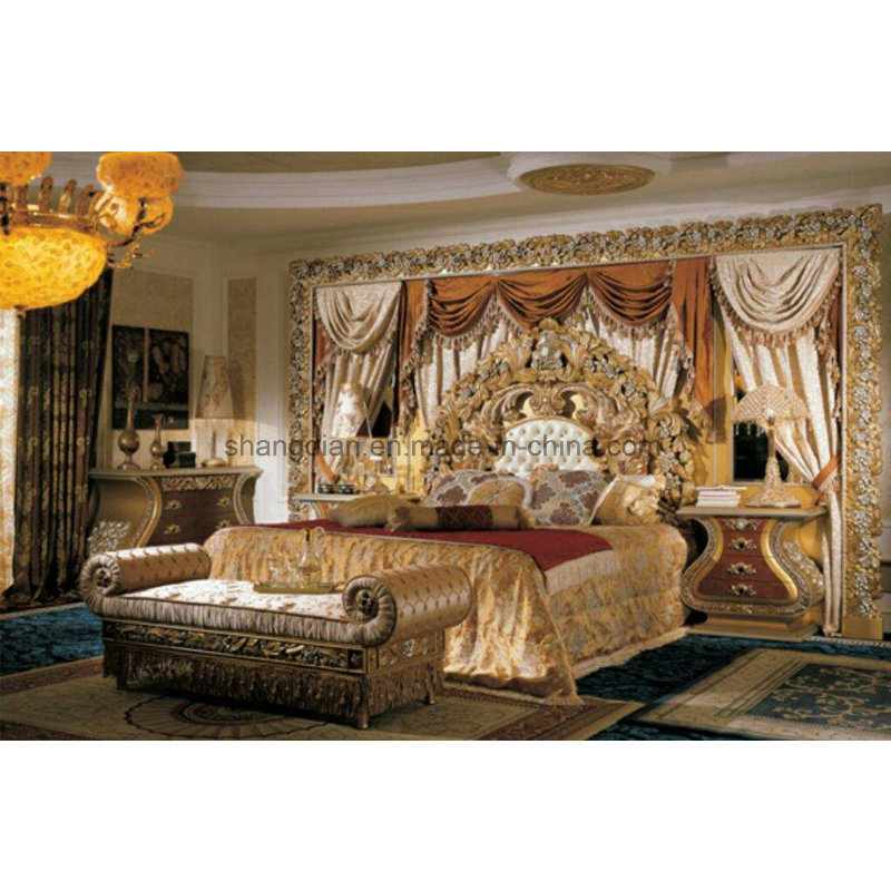 Luxury Supper King Size Bedroom Furniture for Villa (S-23)