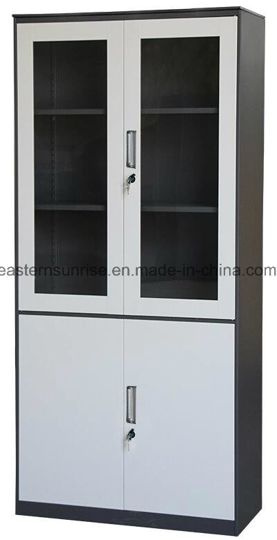 New Design Filing Cupboard/Metal Cupboard/Half Glass Cabinet