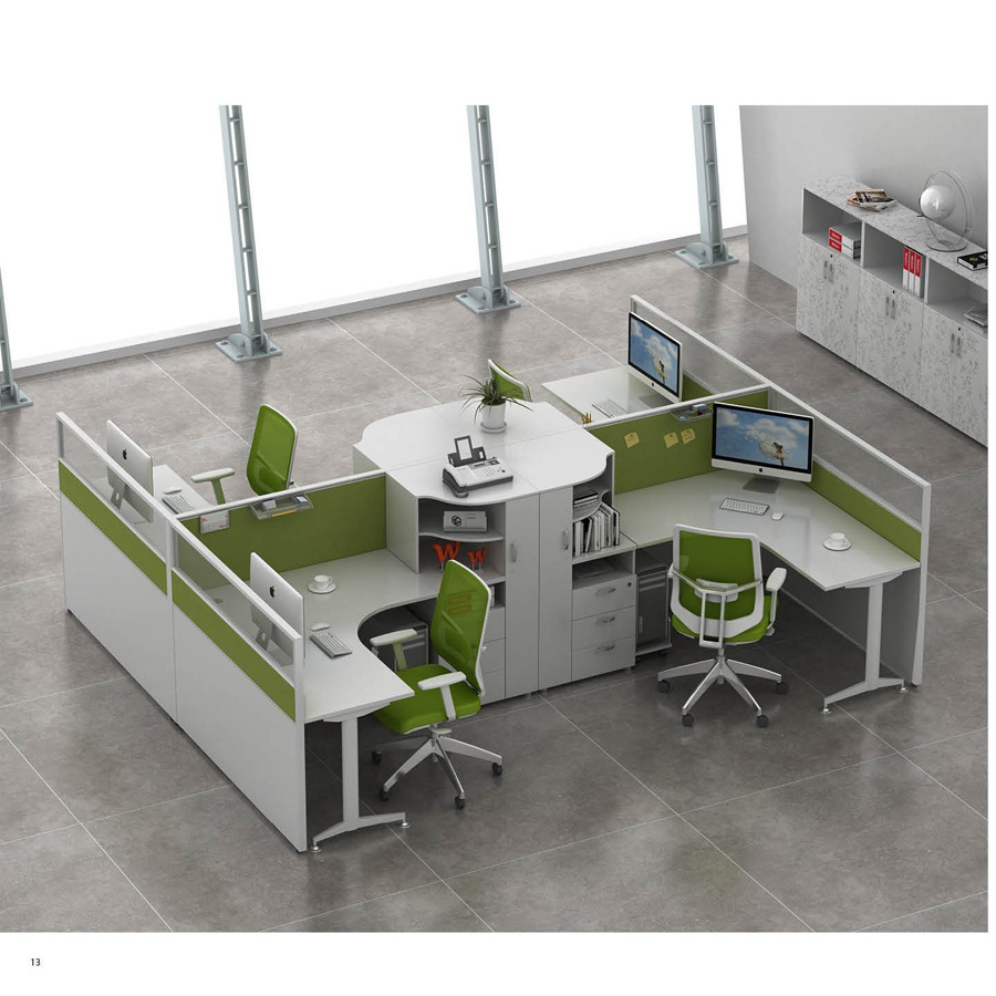 System Office Furniture Desk Work Station in Wooden