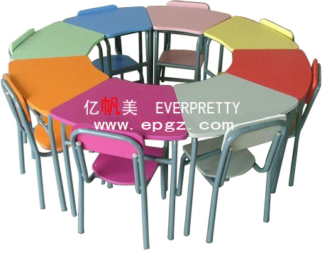 Kindergarten Furniture Kids Table Chair Metal Frame Chairs and Table for Children