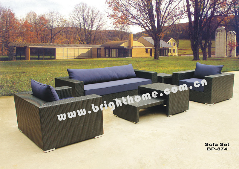 Aluminum PE Rattan Wicker Sofa Set Outdoor Furniture Bp-874