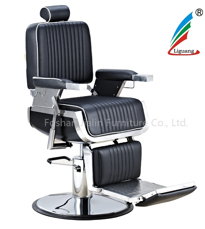 Salon Barber Chair for Man with Stainless Steel Armrest and Aluminum Pedal