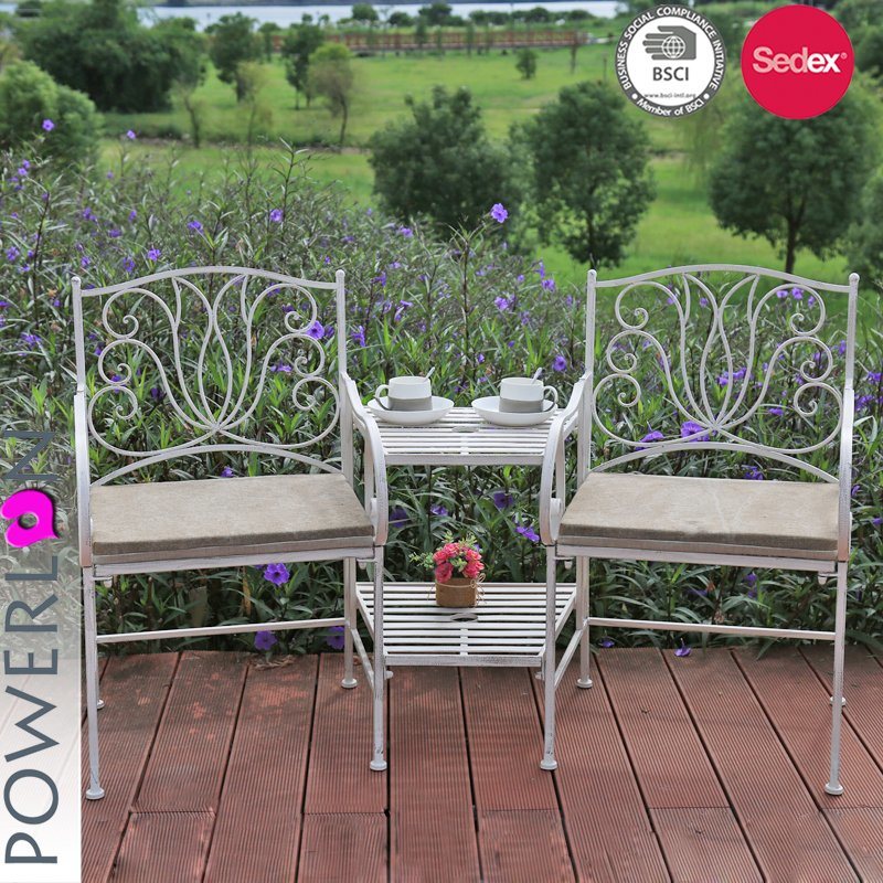 Romantic Iron Patio Chairs with Table