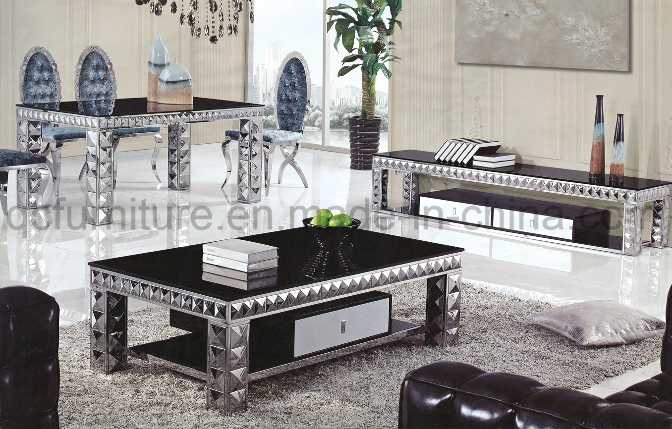 Luxury Design Black Glass Coffee Table