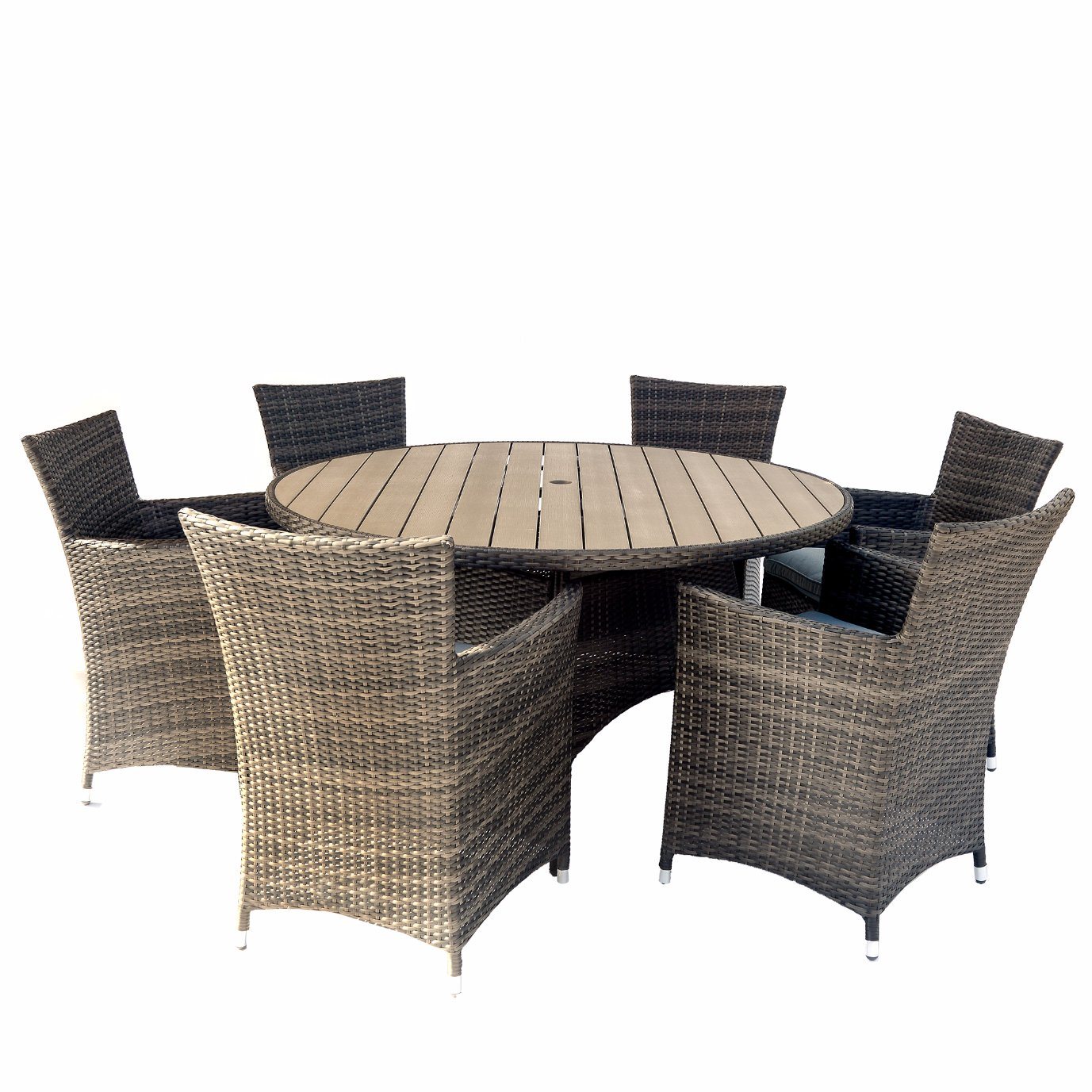 6-Seater Garden Outdoor Furniture Dining Table Set Wf050013