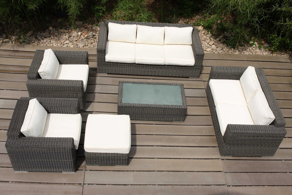 Waterproof Customized Soft Cushion Garden Rattan Outdoor Sofa Set (FS-3101+3102+3103+3104+3105)