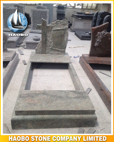 Quality Maritaka Kerbed Memorials with Cross and Scroll