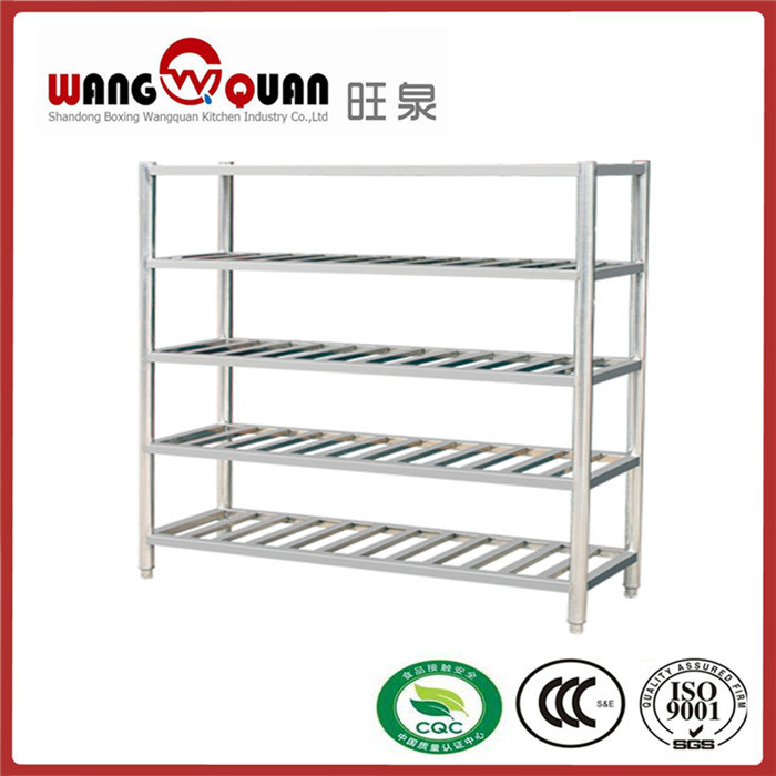 Four Tier Standing Shelving Unit with Embossed Shelf