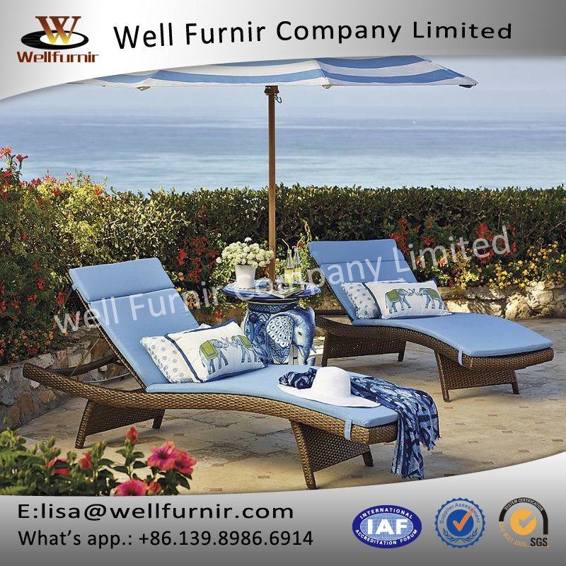 Well Furnir T-087 Lover Seat Set of Two Original Bronze Chaise Lounge Beds
