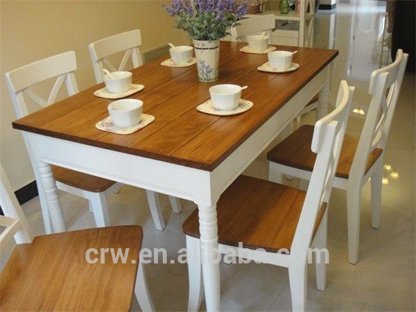 Wh-4054 White Model Dining Table with Price and Chair Set for Sale