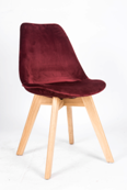Bar Chair with Plastic and Wood Back in Papular
