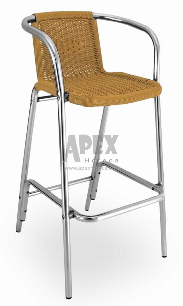 Aluminum Wicker Bar Chair Outdoor Furniture Cafe Bar Chair