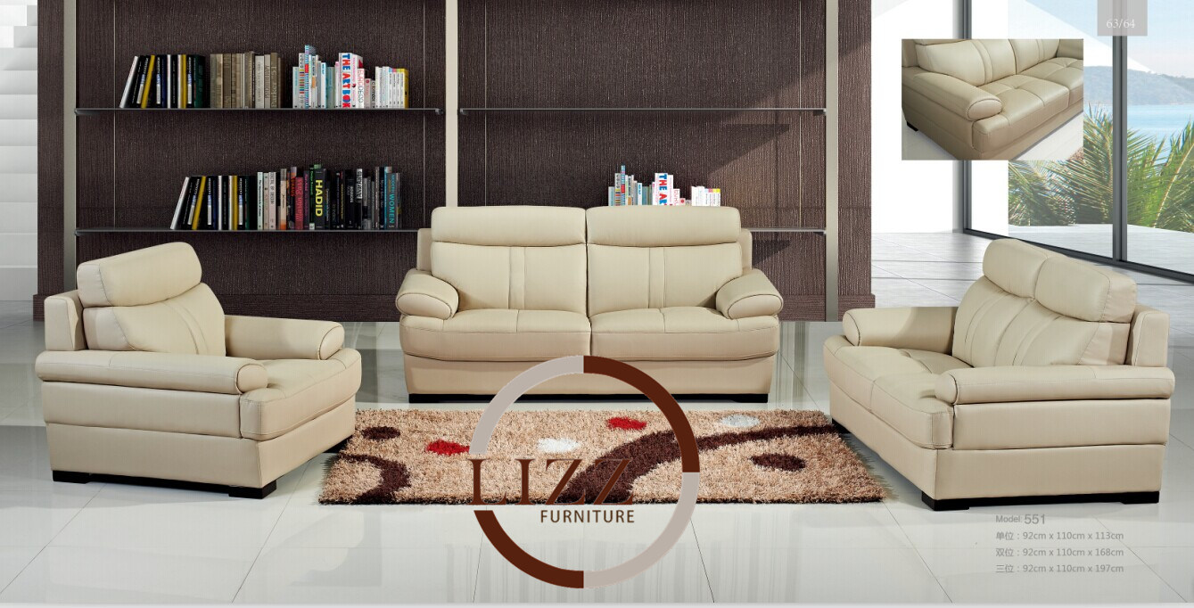 2016 China Modern Living Room Leather Sofa L. P551b
