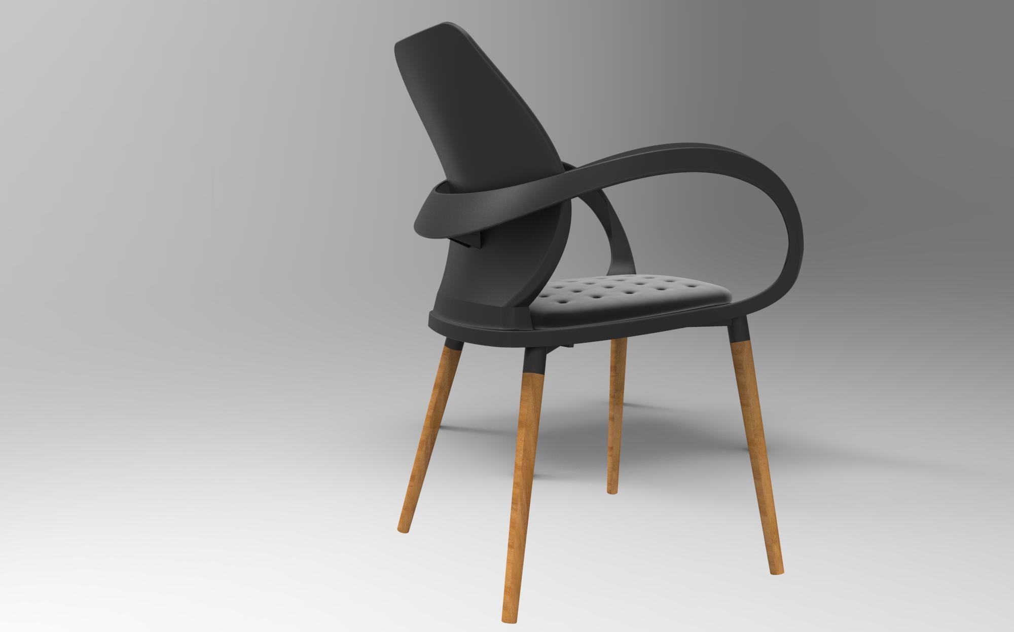 Modern Wooden Base Guest Chair with Plastic Armchair (Hy-L300pw)
