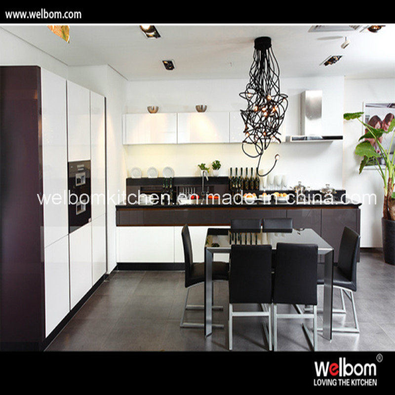 2016 Welbom Factory Direct Sale Black High Gloss Kitchen Cabinet
