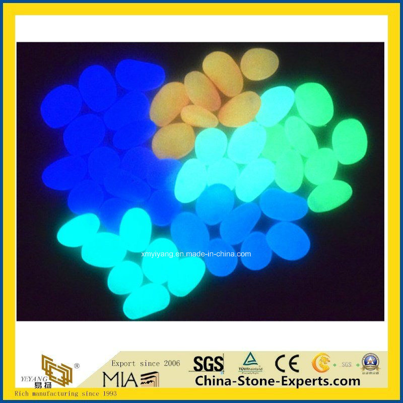Glow in The Dark Big Multi Color White/Black/Grey/Red/Gray Pebble Stone for Landscaping/Paving/Garden/Yard/Indoor/Decoration/Outside/Flooring/Paver/Landscape