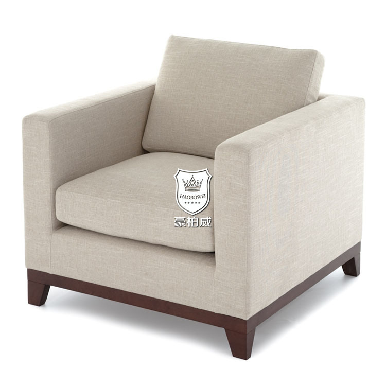 Quality Hotel Single Sofa with Firm Wood Base