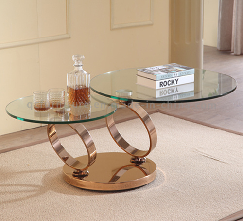 Function Clear Tempered Glass Coffee Table