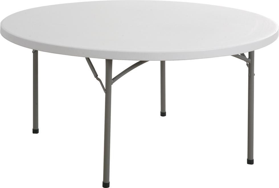 5FT Blow Molding Round Folding Table, Banquet Table, Dining Table
