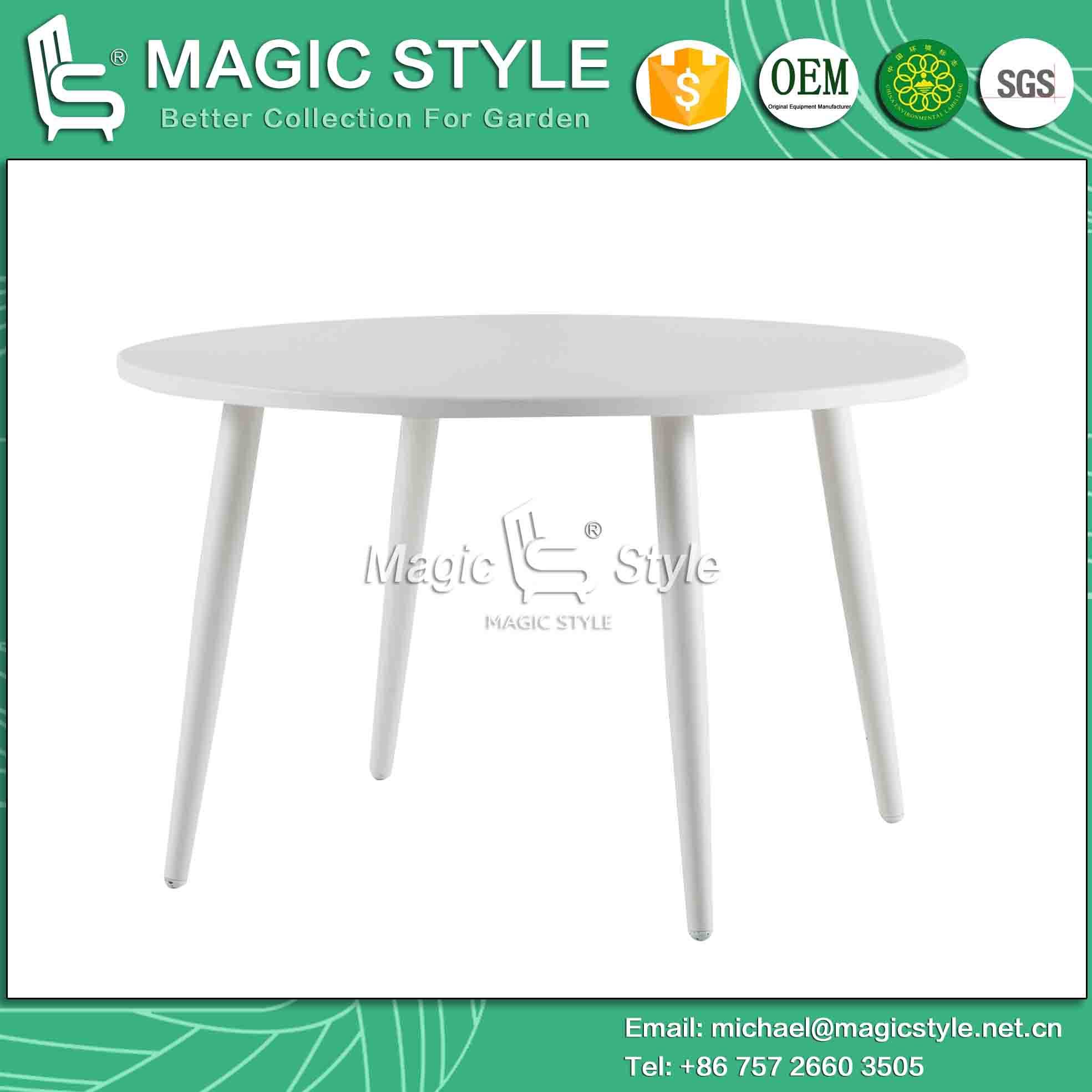 Outdoor Aluminum Dining Table Garden Round Table Kd Dining Table Modern Aluminum Coffee Table