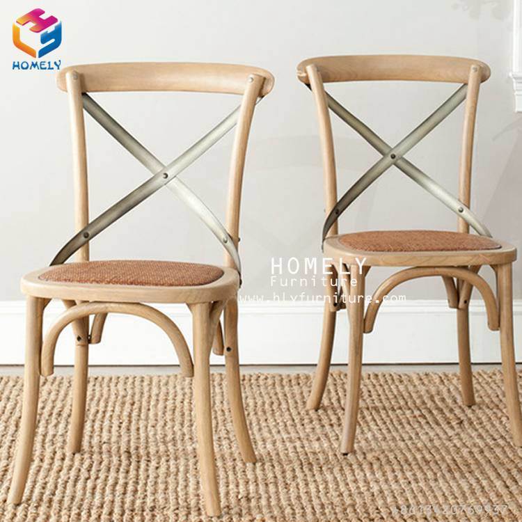 Factory Price Cheap Modern Solid Wood Cross Back Chair