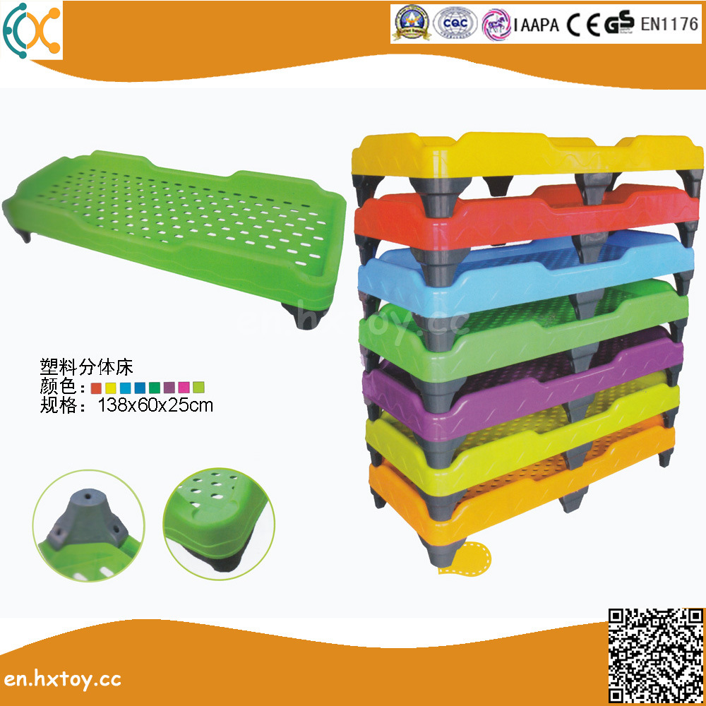 Kids Plastic Single Bed for Preschool Can Be Moved