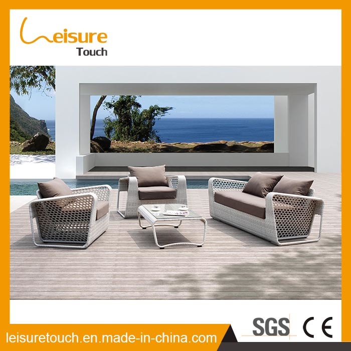 Leisure Garden Outdoor Patio Pool Furniture Wicker Rattan Sitting Room Aluminum Sofa Set