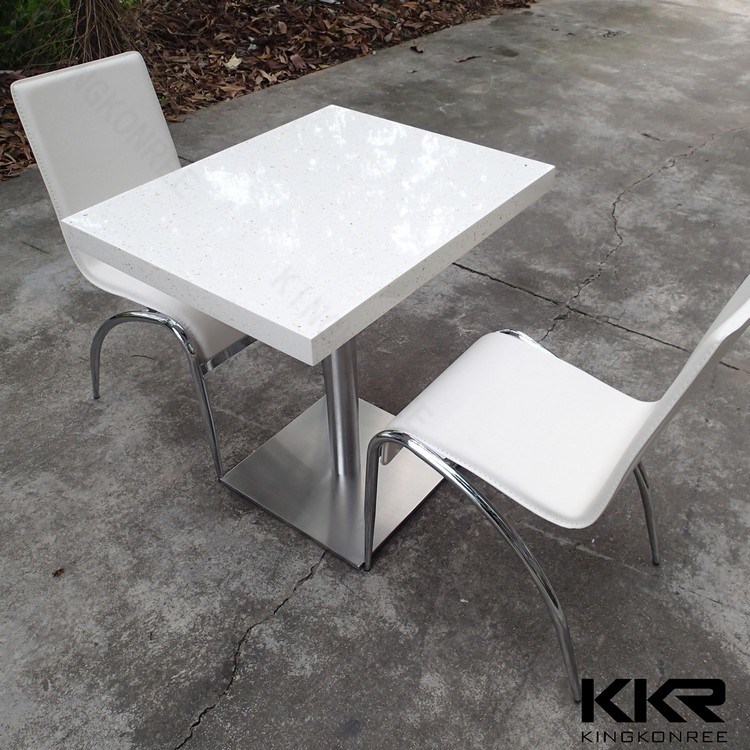 2 Seaters White Square Dining Table