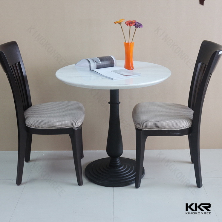 Restaurant Furniture Round Stone Resin Dining Tables