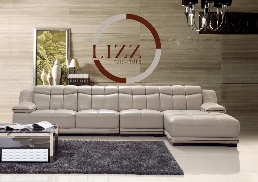 Elegant Design Living Room Leather Sectional Sofa L. P2191